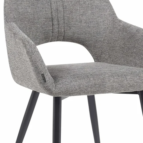 CHAISE TAPISSÉE GRISE PIEDS NOIRS ROWAN CHAISE TAPISSÉE GRISE PIEDS NOIRS ROWAN