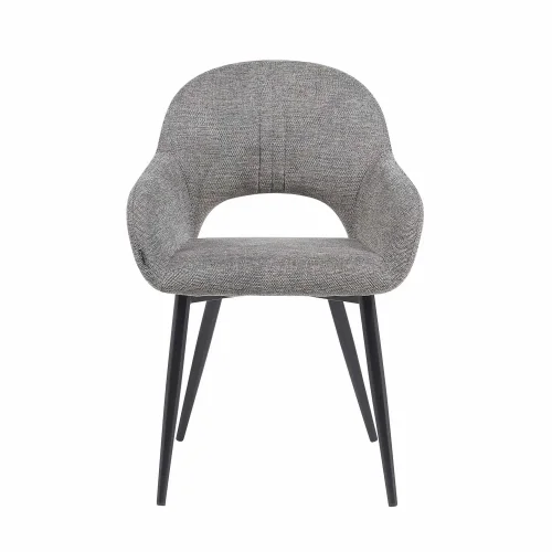 CHAISE TAPISSÉE GRISE PIEDS NOIRS ROWAN CHAISE TAPISSÉE GRISE PIEDS NOIRS ROWAN