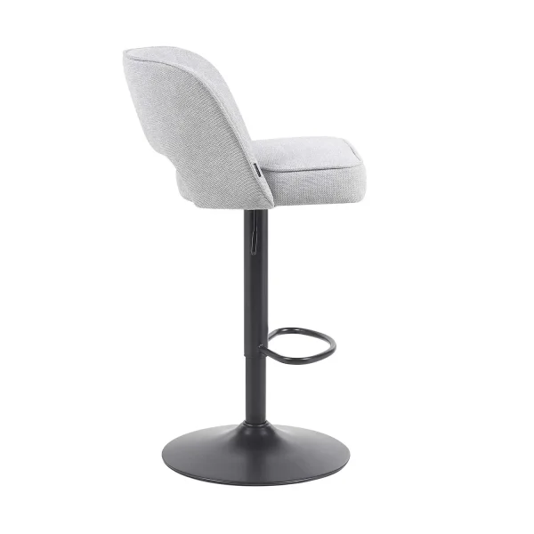 TABOURET HAUT TAPISSÉ GRIS CLAIR LISBOA