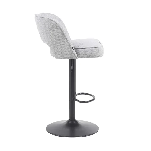 TABOURET HAUT TAPISSÉ GRIS CLAIR LISBOA