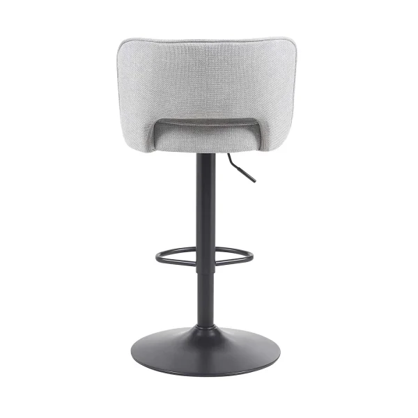 TABOURET HAUT TAPISSÉ GRIS CLAIR LISBOA