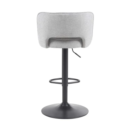 TABOURET HAUT TAPISSÉ GRIS CLAIR LISBOA