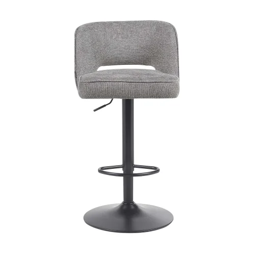 TABOURET HAUT TAPISSÉ GRIS FONCÉ LISBOA