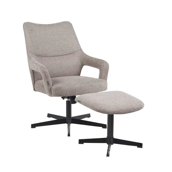 FAUTEUIL AVEC REPOSE-PIEDS BEIGE CONCORD