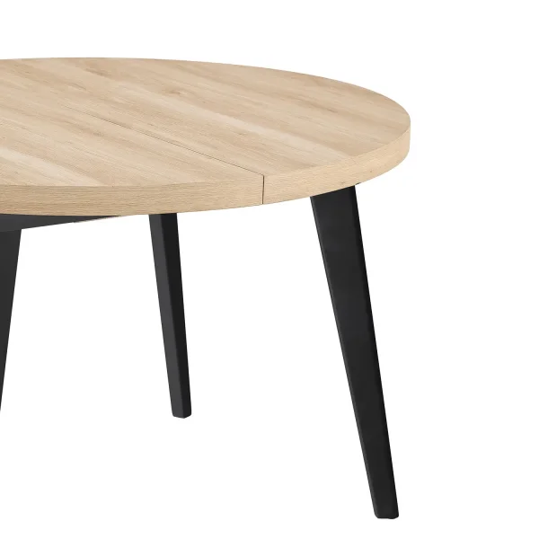 TABLE DE SALLE À MANGER EXTENSIBLE NATUREL/NOIR SKADI