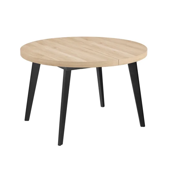 TABLE DE SALLE À MANGER EXTENSIBLE NATUREL/NOIR SKADI