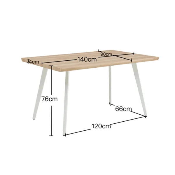 TABLE DE SALLE À MANGER RECTANGULAIRE NATUREL/NOIR SOREN