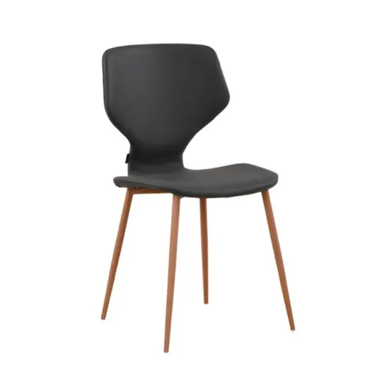 CHAISE UPPLAND PU GRIS MARENGO PIEDS COULEUR HÊTRE 2