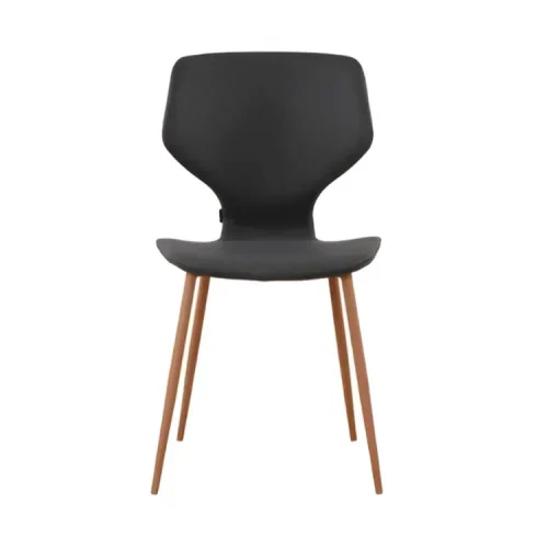 CHAISE UPPLAND PU GRIS MARENGO PIEDS COULEUR HÊTRE