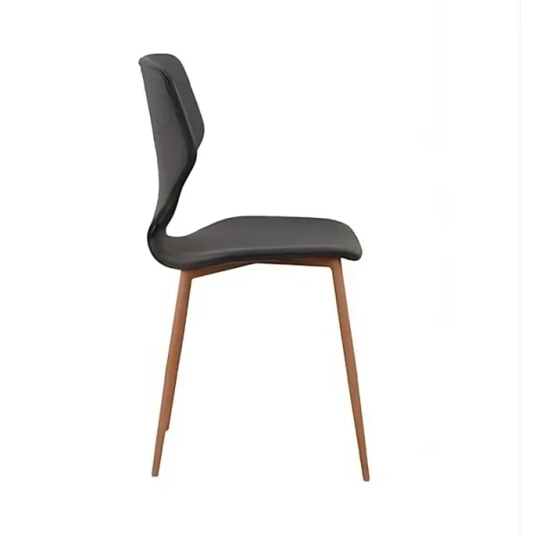 CHAISE UPPLAND PU GRIS MARENGO PIEDS COULEUR HÊTRE