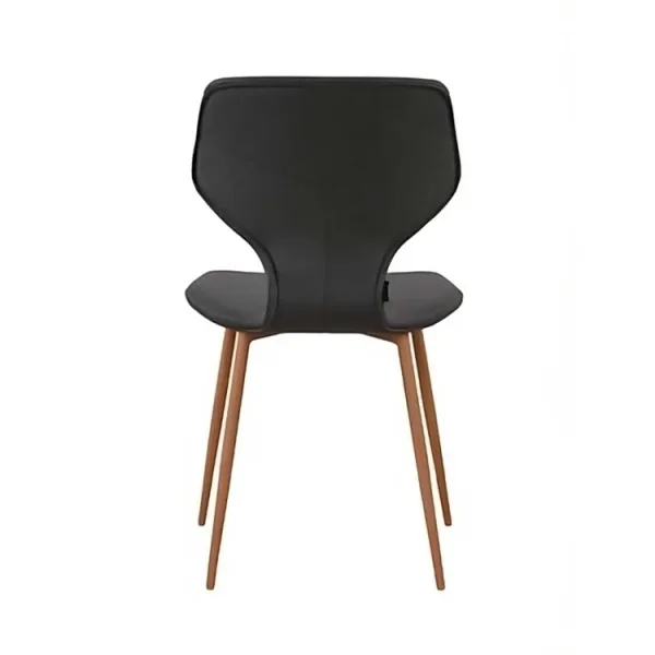 CHAISE UPPLAND PU GRIS MARENGO PIEDS COULEUR HÊTRE