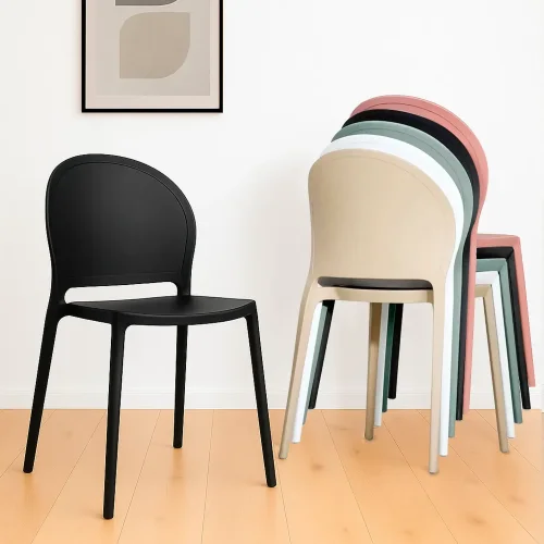 CHAISE EMPILABLE HARLEM NOIRE