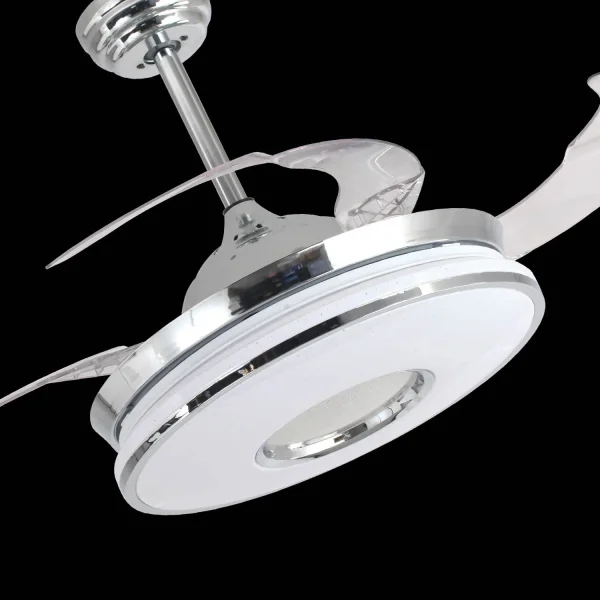 VENTILATEUR DE PLAFOND LED 32W 4 PALES RÉTRACTABLES WAKANA