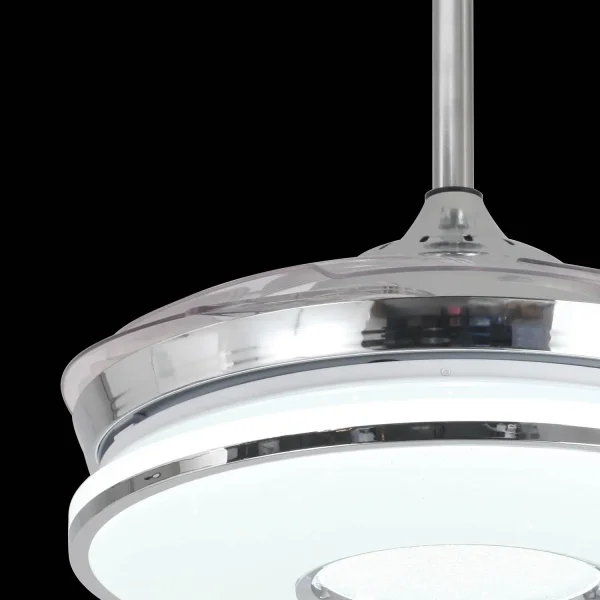 VENTILATEUR DE PLAFOND LED 32W 4 PALES RÉTRACTABLES WAKANA