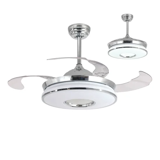 VENTILATEUR DE PLAFOND LED 32W 4 PALES RÉTRACTABLES WAKANA