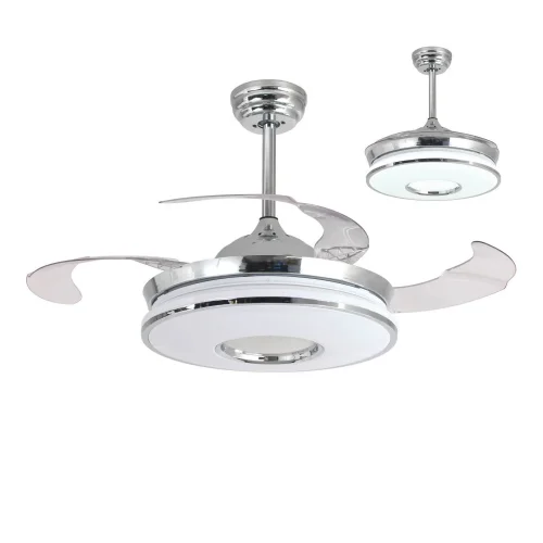 VENTILATEUR DE PLAFOND LED 32W 4 PALES RÉTRACTABLES WAKANA