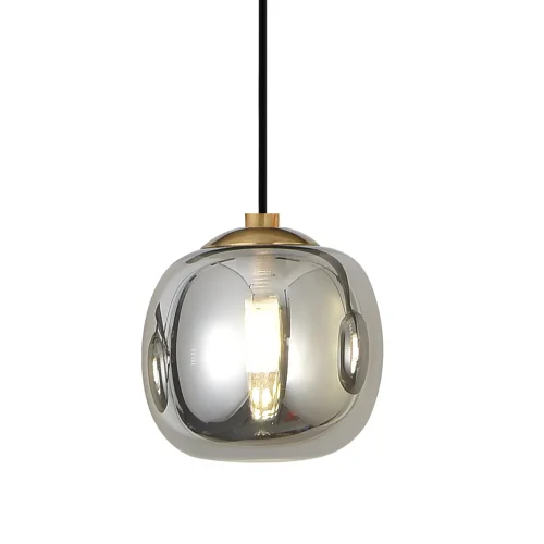 SUSPENSION 1 LUMIÈRE TULIPE FUMÉ Ø15CM G9 NICOLETTA