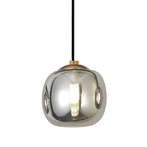 SUSPENSION 1 LUMIÈRE TULIPE FUMÉ Ø12CM G9 NICOLETTA