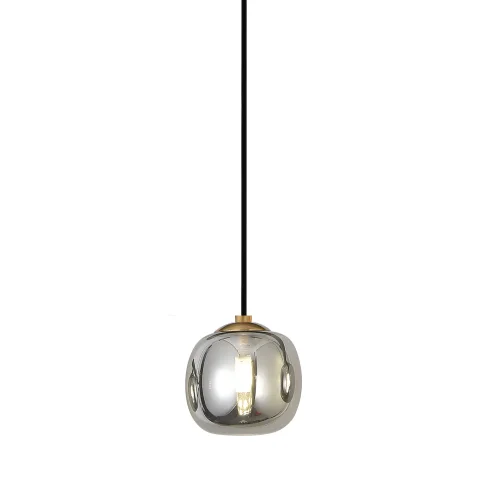 SUSPENSION 1 LUMIÈRE TULIPE FUMÉ Ø10CM G9 NICOLETTA