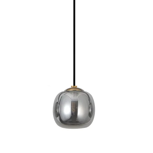 SUSPENSION 1 LUMIÈRE TULIPE FUMÉ Ø10CM G9 NICOLETTA