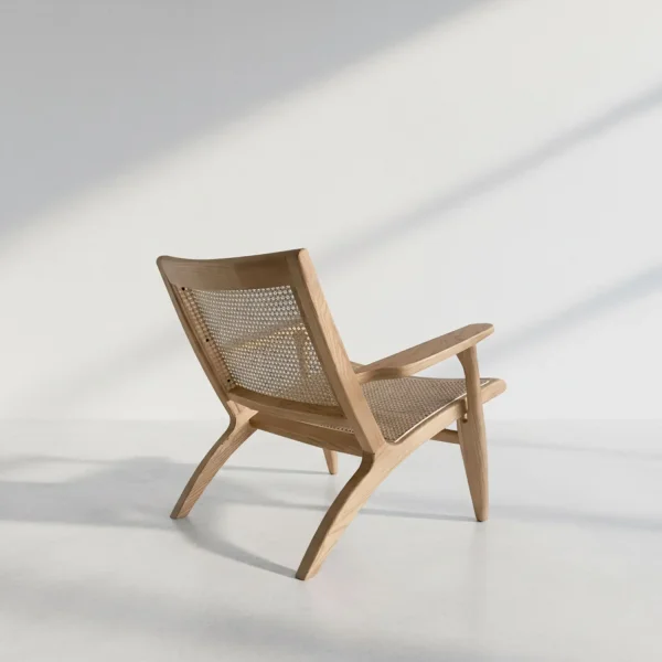Fauteuil en bois d'orme naturel Einar | Lúzete