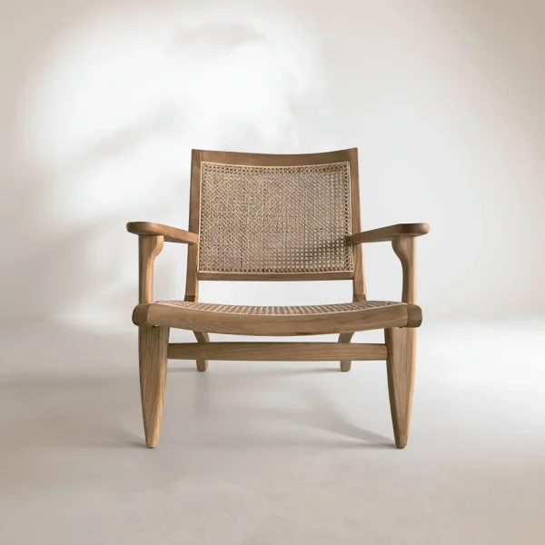 Fauteuil en bois d'orme naturel Einar | Lúzete