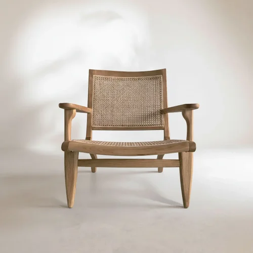 Fauteuil en bois d'orme naturel Einar | Lúzete