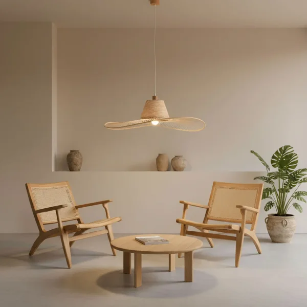 Fauteuil en bois d'orme naturel Einar | Lúzete