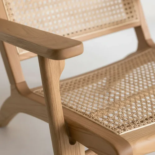 Fauteuil en bois d'orme naturel Einar | Lúzete