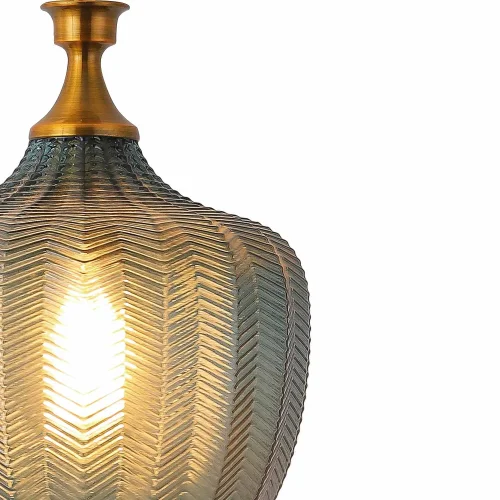 SUSPENSION EN VERRE AIGUE-MARINE Ø 26 CM ROGAN