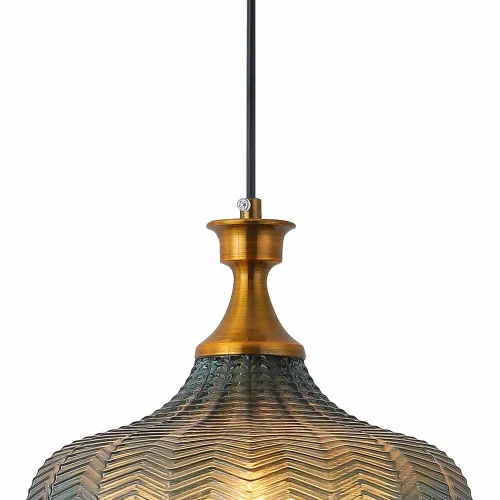 SUSPENSION EN VERRE AIGUE-MARINE Ø 26 CM ROGAN