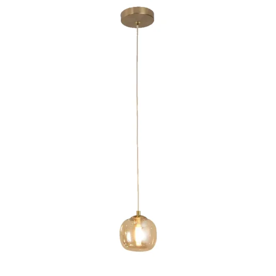 SUSPENSION 1 LUMIÈRE TULIPE AMBRE Ø12CM G9 NICOLETTA 2