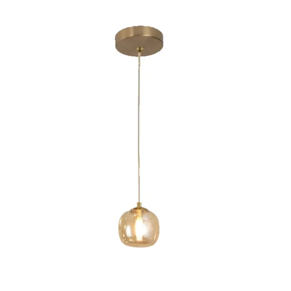 SUSPENSION 1 LUMIÈRE TULIPE AMBRE Ø10CM G9 NICOLETTA