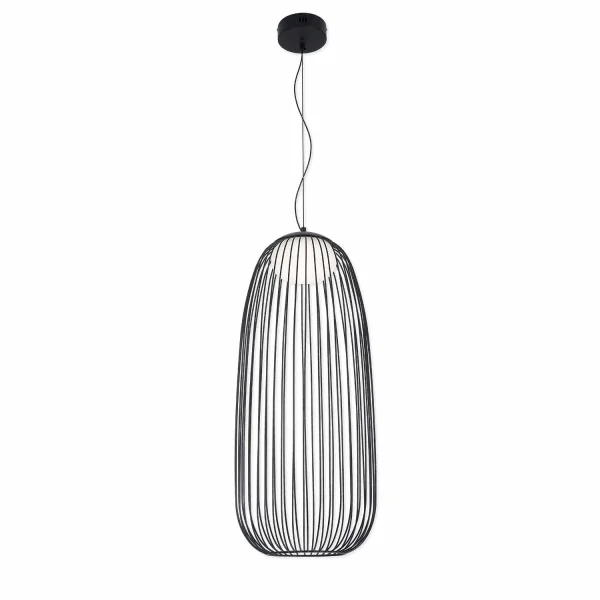 SUSPENSION LED 13W 3000K-4000K-6000K Ø30CM NOIR ARVEN