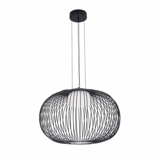 SUSPENSION LED 15W 3000K-4000K-6000K Ø60CM NOIR ARVEN 2