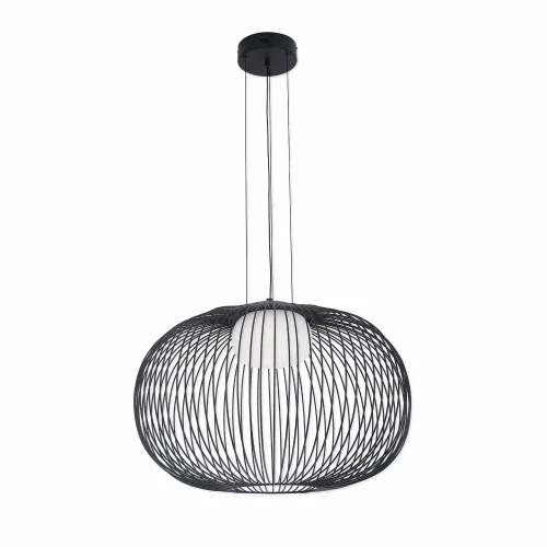 SUSPENSION LED 15W 3000K-4000K-6000K Ø60CM NOIR ARVEN