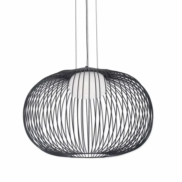 SUSPENSION LED 15W 3000K-4000K-6000K Ø60CM NOIR ARVEN