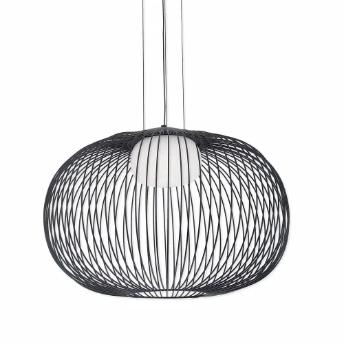 SUSPENSION LED 15W 3000K-4000K-6000K Ø60CM NOIR ARVEN