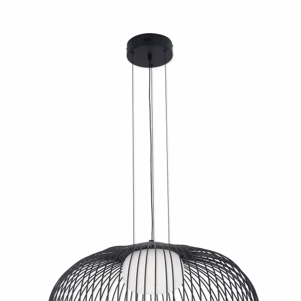 SUSPENSION LED 15W 3000K-4000K-6000K Ø60CM NOIR ARVEN