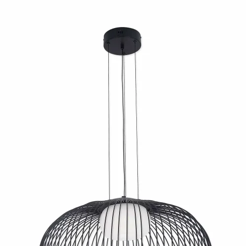SUSPENSION LED 15W 3000K-4000K-6000K Ø60CM NOIR ARVEN