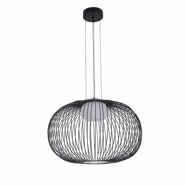 SUSPENSION LED 15W 3000K-4000K-6000K Ø60CM NOIR ARVEN