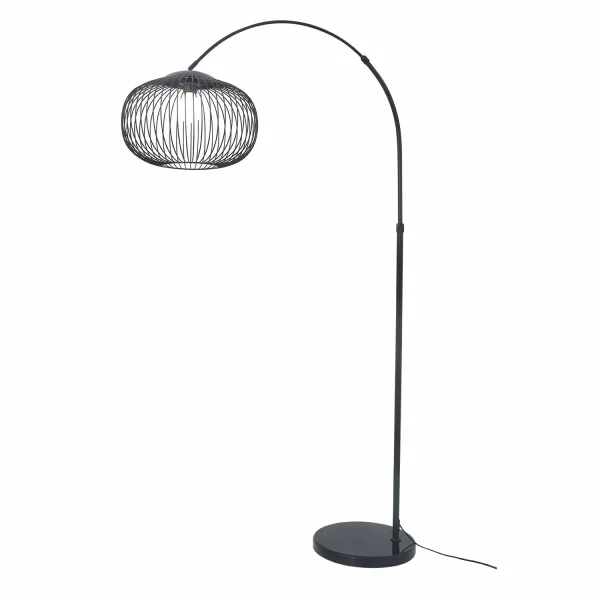 LAMPADAIRE ARQUÉ EN ACIER PEINT NOIR E27 ARVEN