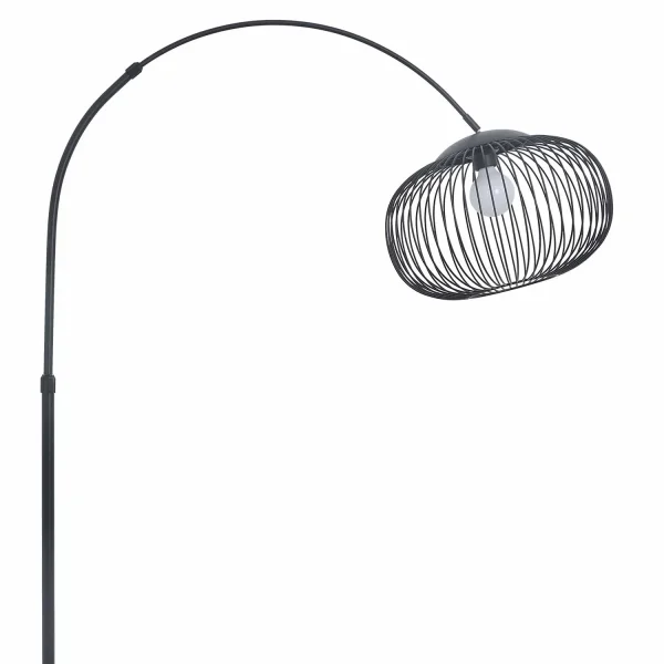 LAMPADAIRE ARQUÉ EN ACIER PEINT NOIR E27 ARVEN