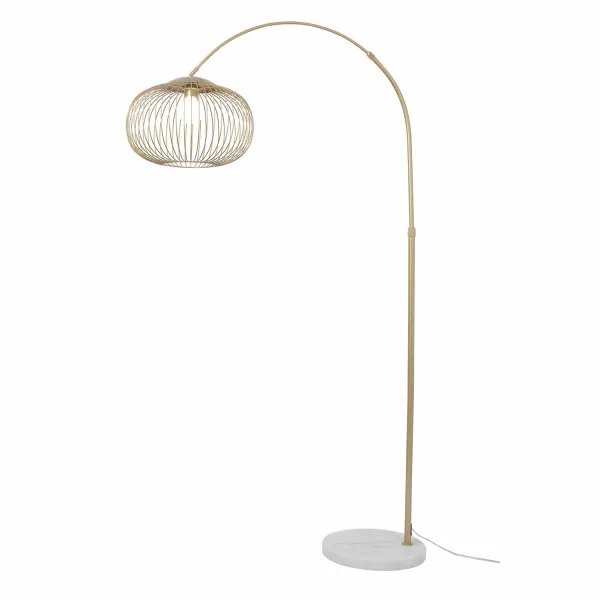 LAMPADAIRE ARQUÉ EN ACIER PEINT DORÉ E27 ARVEN