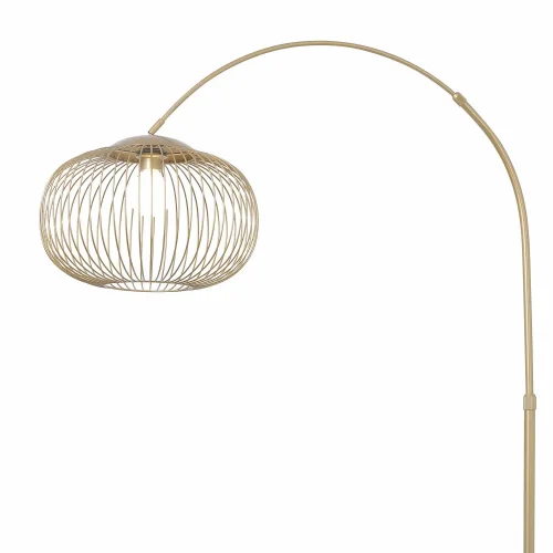 LAMPADAIRE ARQUÉ EN ACIER PEINT DORÉ E27 ARVEN