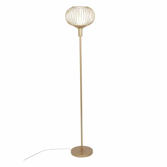 LAMPADAIRE 160 CM ACIER PEINT DORÉ E27 ARVEN 2