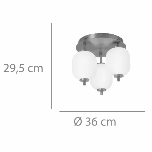 PLAFONNIER LED 3 LUMIÉRES 30W 3000-6000K ANEKA