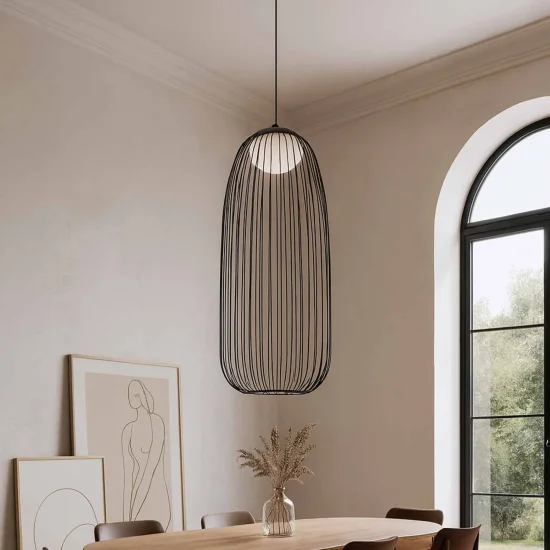 SUSPENSION LED 13W 3000K-4000K-6000K Ø30CM NOIR ARVEN