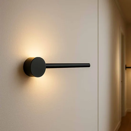 APPLIQUE LED 6W 3000K ACIER PEINT NOIR 40CM MIREA