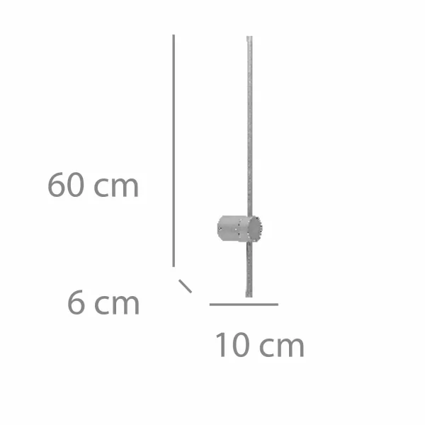 APPLIQUE LED 8W 3000K ACIER PEINT BLANC 60CM MIREA